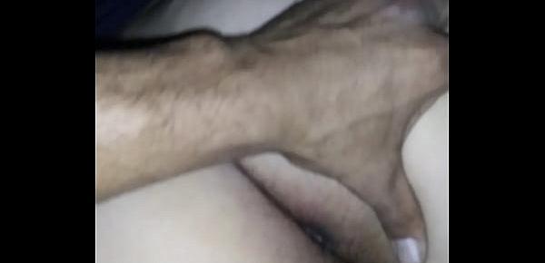  Playing with wifes fat ass while sleeping...she loves it!